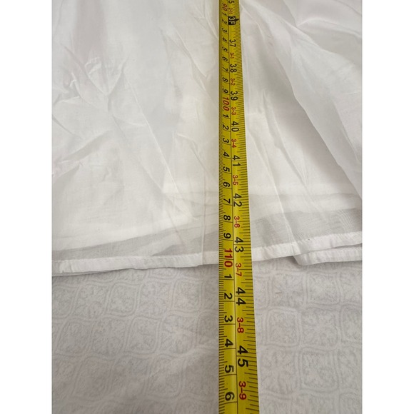 AQUA White Midi Dress‎ Ruched Bodice Sleeveless Party Cocktail Size M - Picture 6 of 9